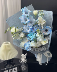 Bouquet of Sky Blue Flowers