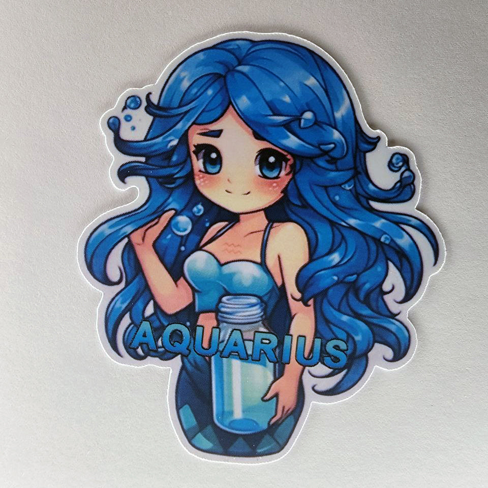 Aquarius Sticker - Cute Zodiac Series